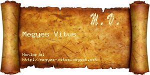 Megyes Vitus névjegykártya